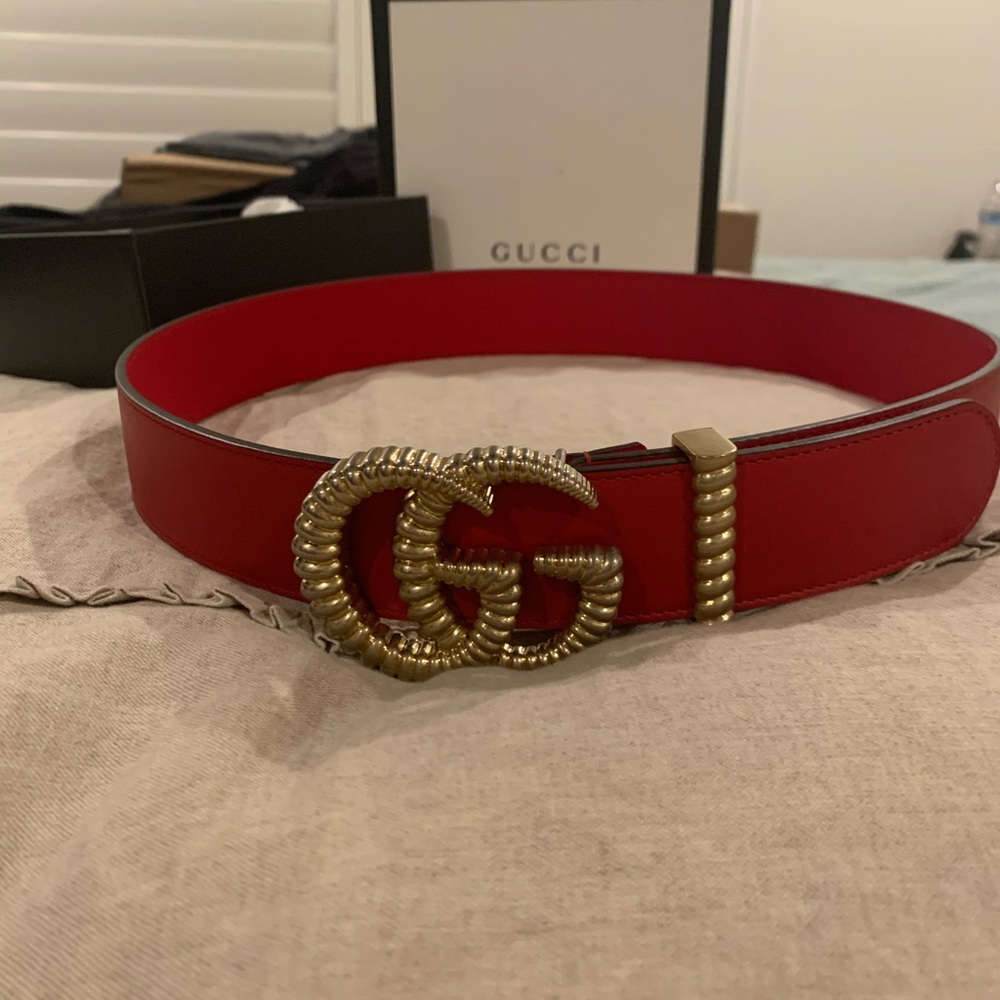 Gucci Belt Red/Gold
